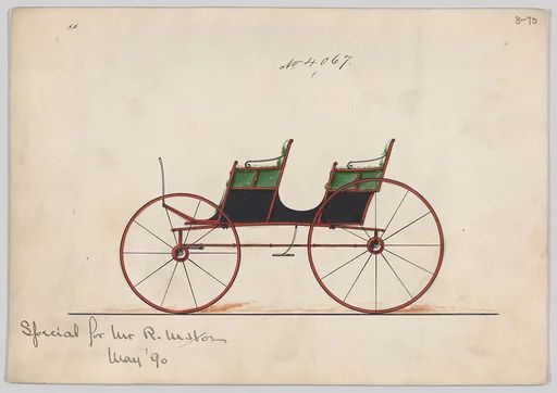 Design for 4 seat Phaeton, no top, no. 4067