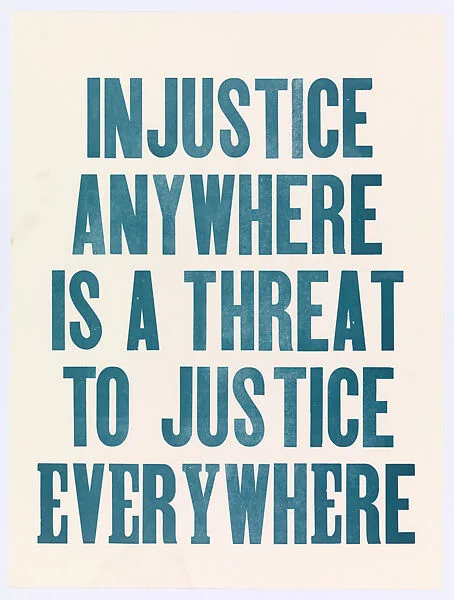 Injustice Anywhere Is A Threat To Justice Everywhere — Elizabeth Castaldo|Center for Book Arts|Elizabeth Castaldo