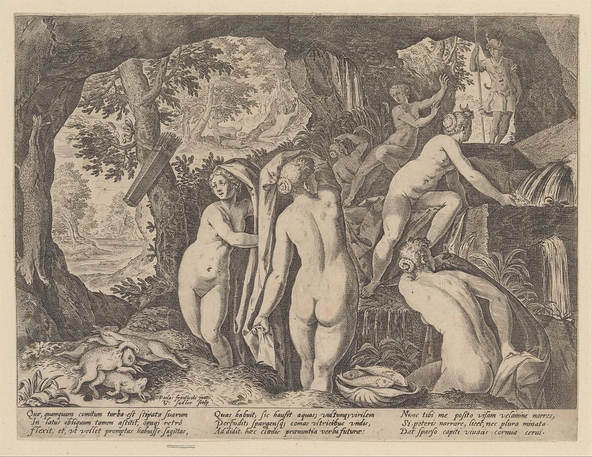 Diana Surprised by Actaeon — Aegidius Sadeler II|Paolo Fiammingo