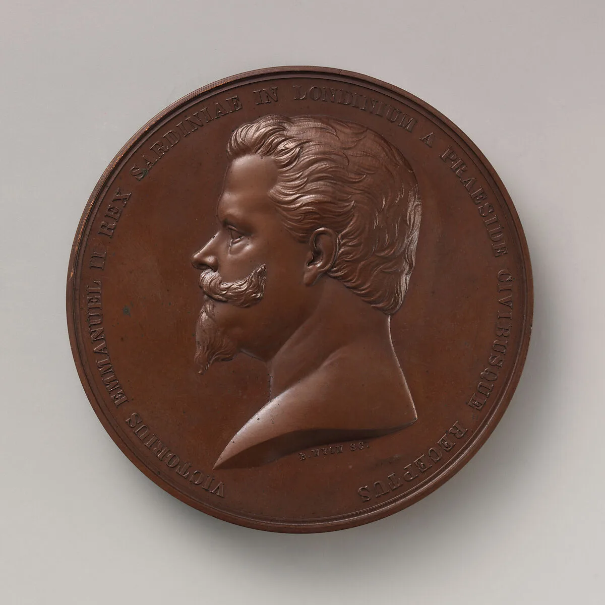 To Commemorate the Reception by the City of London of King Victor Emanuel, of Sardinia, December 4, 1855 — Benjamin Wyon