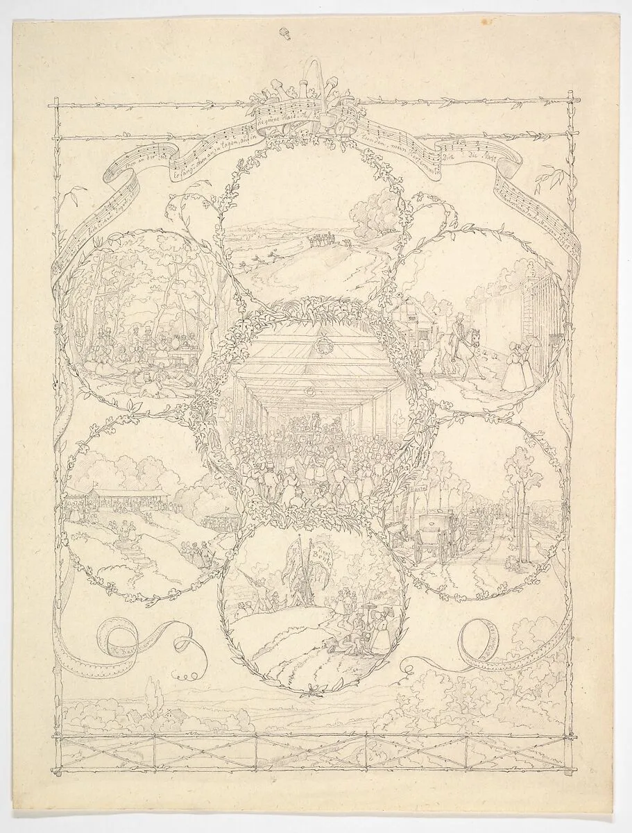 Design Illustrating an Excursion to the Countryside — Hermann Kestner