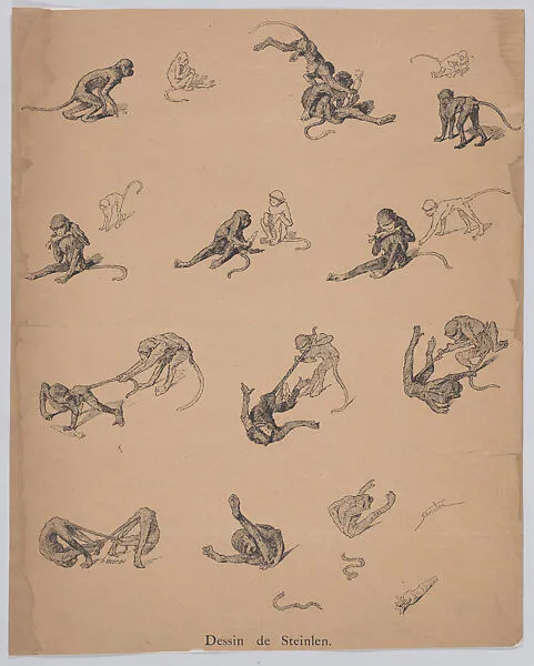 Dessin de Steinlen (Sheet of Illustrations from Le Chat Noir) — Théophile-Alexandre Steinlen