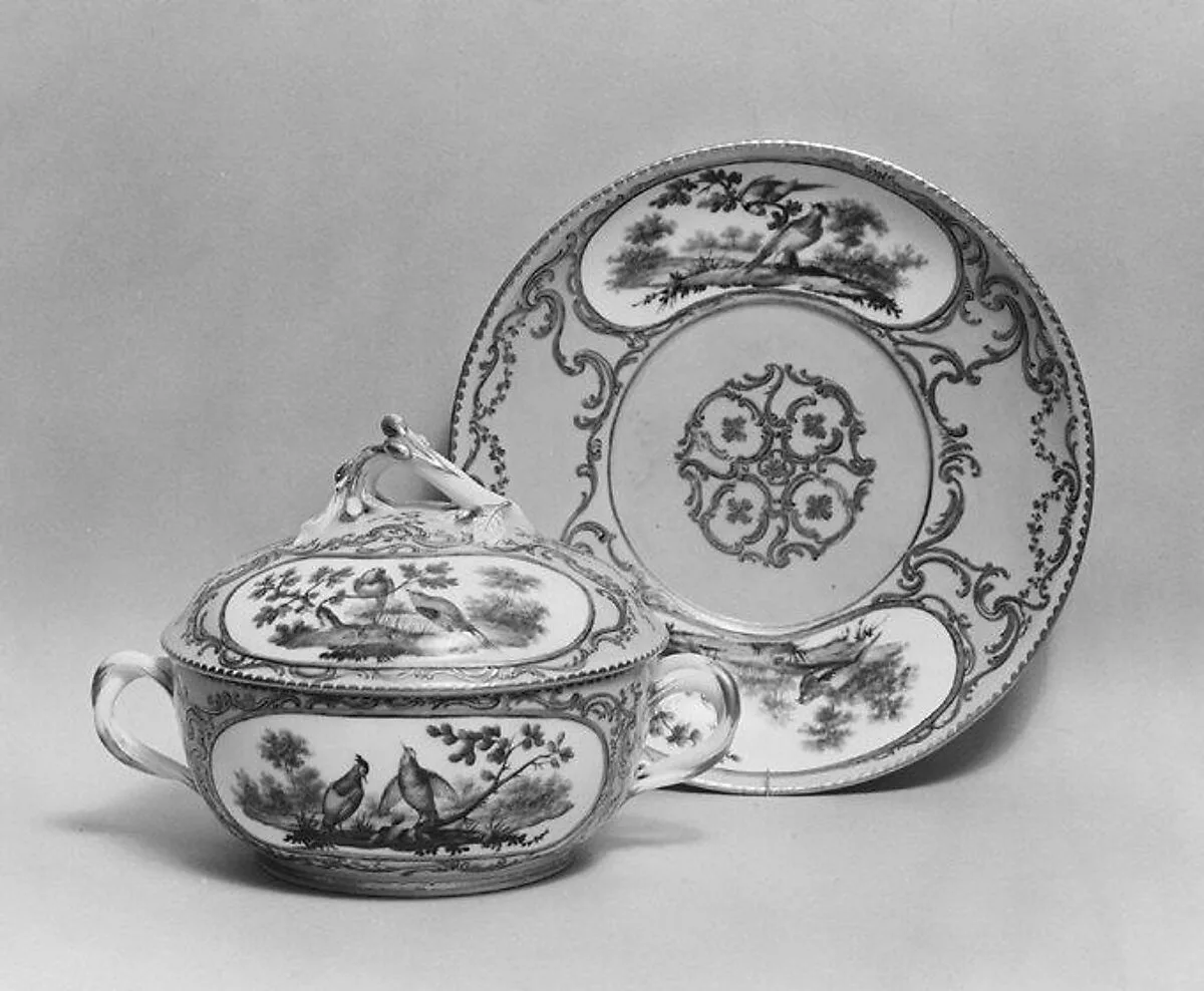 Bowl with cover (écuelle) and tray — Sèvres Manufactory|Etienne Evans