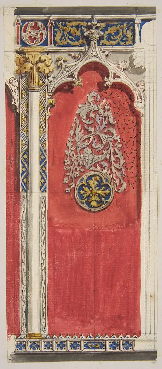 Design for the decoration of a gothic niche — Jules-Edmond-Charles Lachaise|Eugène-Pierre Gourdet