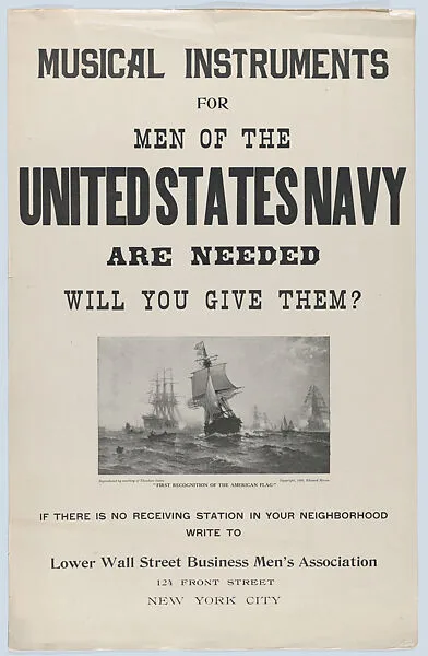 Musical instruments for men of the United States Navy — Edward Moran