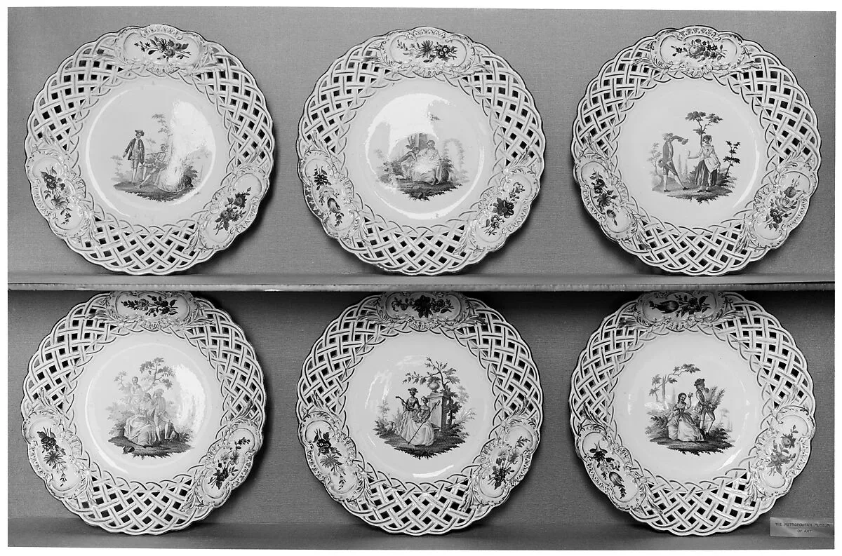 Plate (one of six) — Meissen Manufactory
