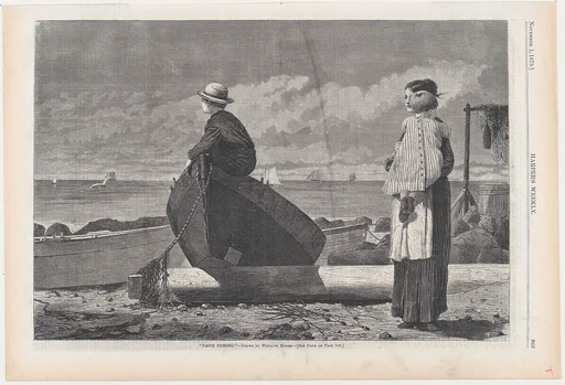 "Dad's Coming!" (from "Harper's Weekly," Vol. XVII)