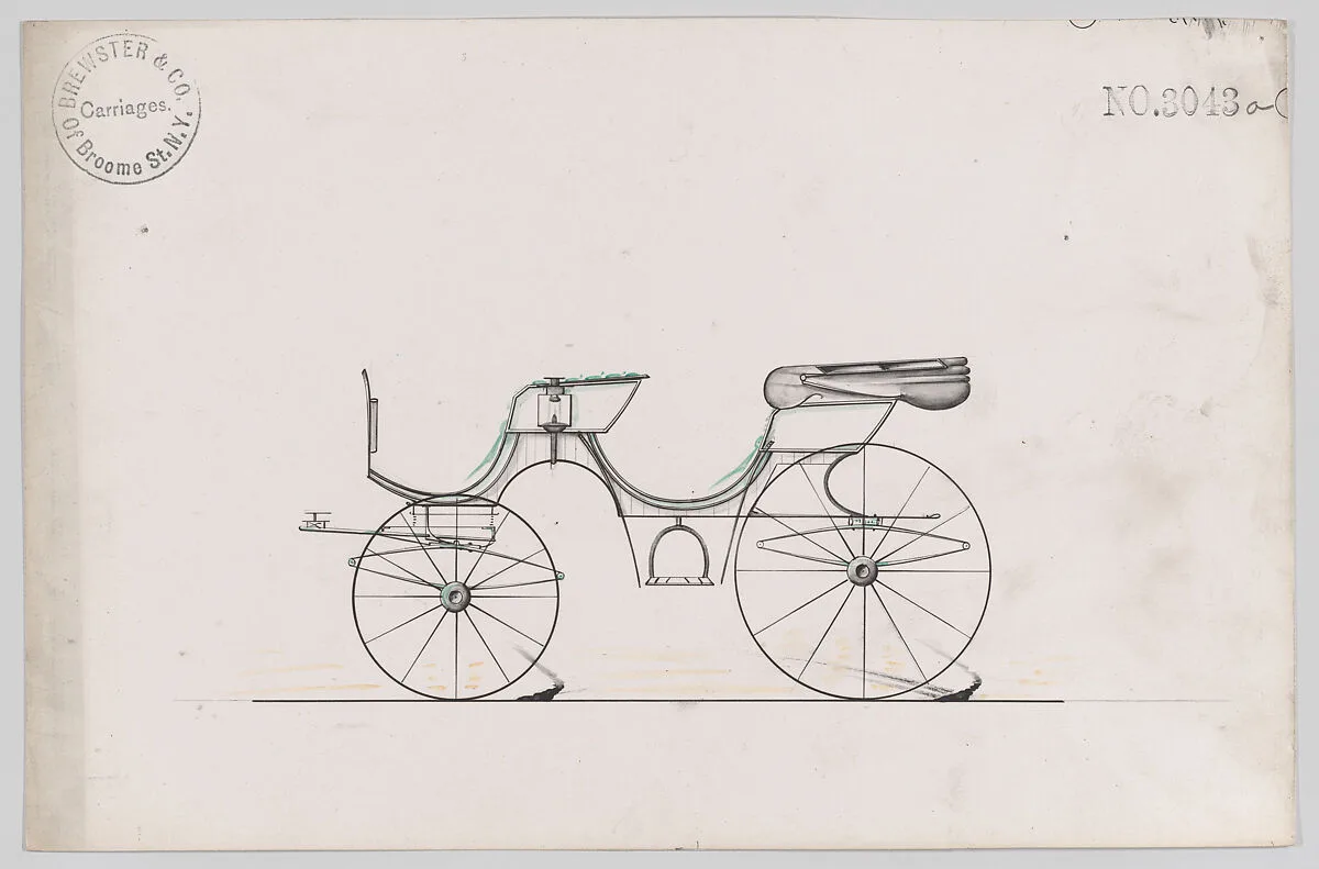 Design for Park Phaeton, no. 3043a — Brewster & Co.