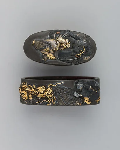 Sword-Hilt Collar and Pommel (Fuchigashira)