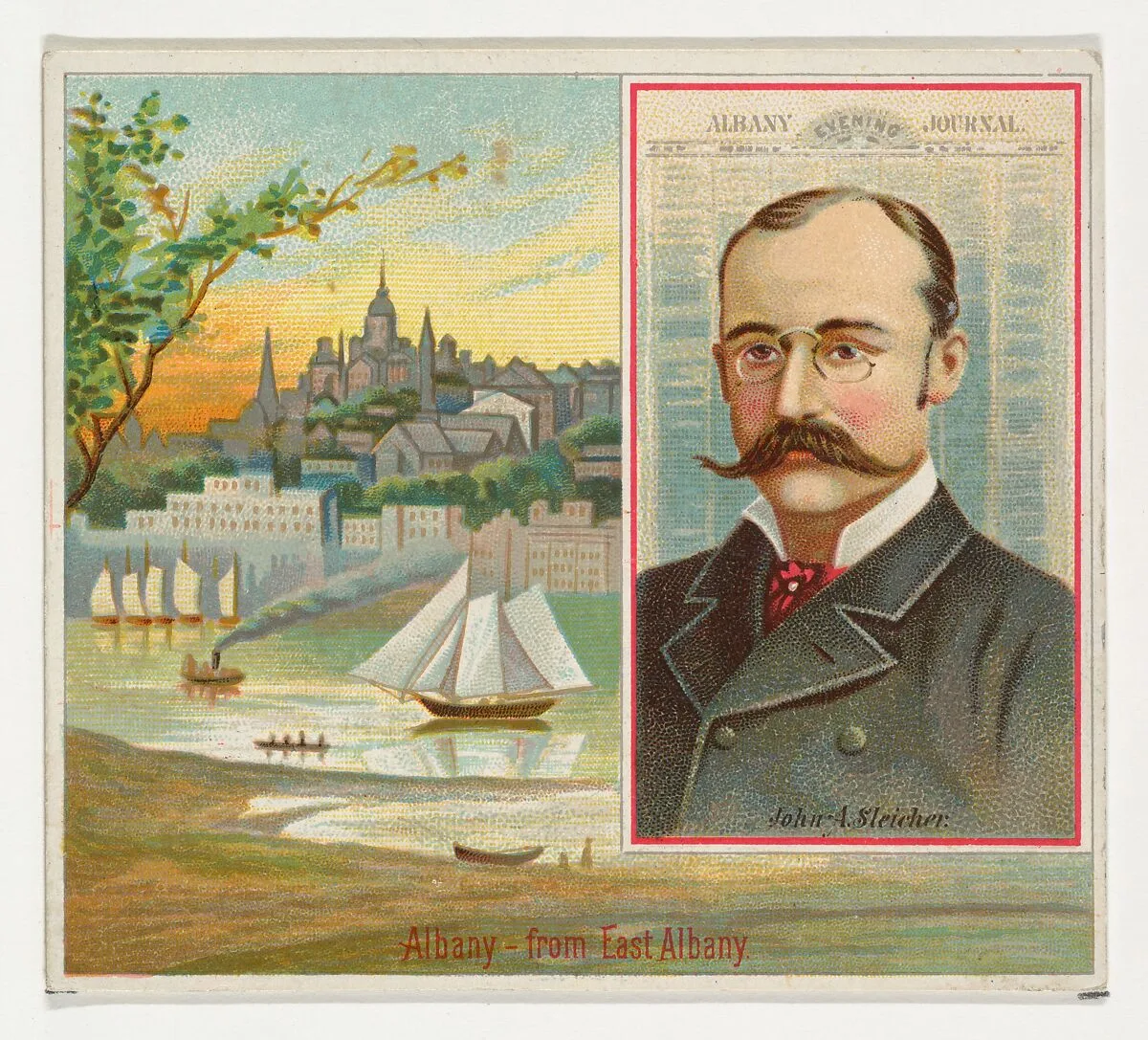 John A. Sleicher, Albany Evening Journal, from the American Editors series (N35) for Allen & Ginter Cigarettes — Allen & Ginter