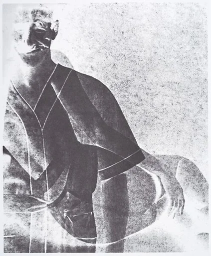 [Main in pajamas juxtaposed to woman in pantyhose]