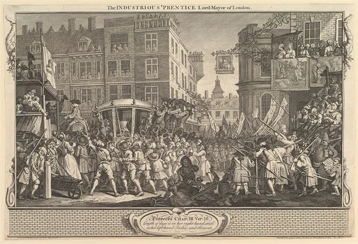 The Industrious 'Prentice Lord Mayor of London: Industry and Idleness, plate 12