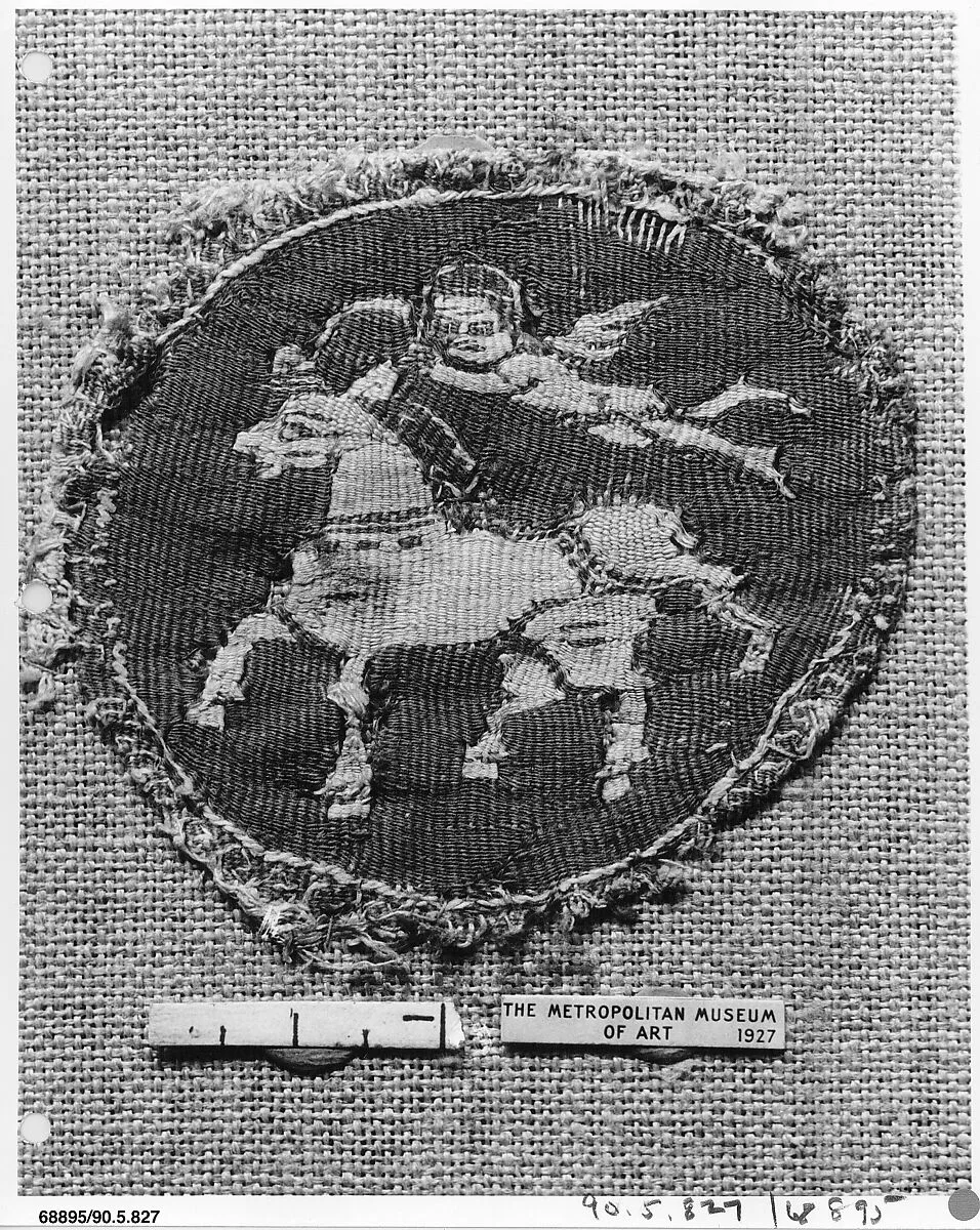Roundel with Putto and Horse — Unknown
