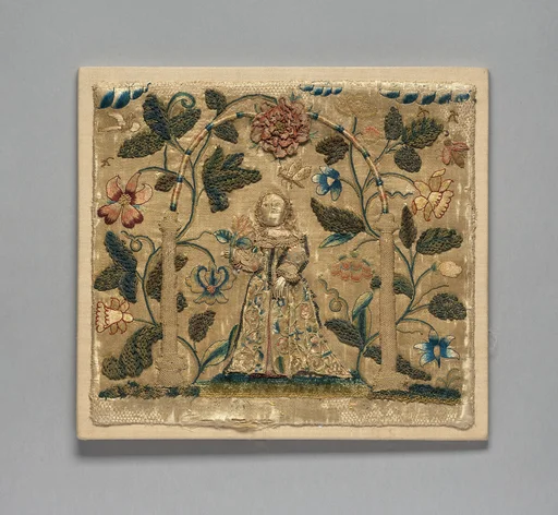 Picture with stumpwork embroidery
