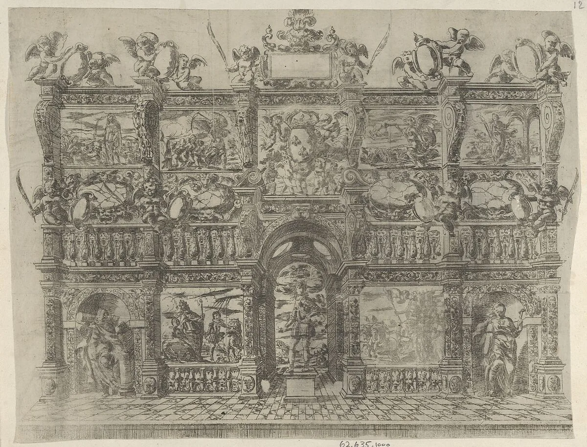 Loose plate from "La Voye de Laict ou le Chemin des Heros à l'entrée de Louis XIV en la Cité d'Avignon le 16 Novembre 1622" — Thomas de Berton|Luigi Palma