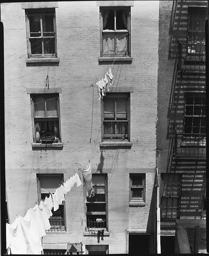 [Apartment Building Façades and Clotheslines, New York City]