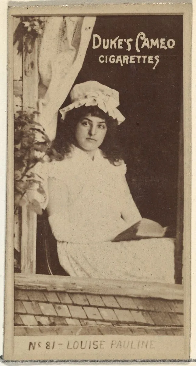 Card Number 81, Louise Pauline, from the Actors and Actresses series (N145-4) issued by Duke Sons & Co. to promote Cameo Cigarettes — W. Duke, Sons & Co.