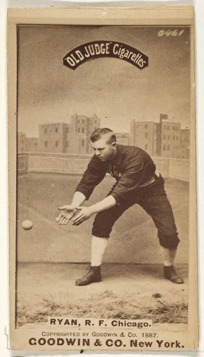 Ryan, Right Field, Chicago, from the Old Judge series (N172) for Old Judge Cigarettes