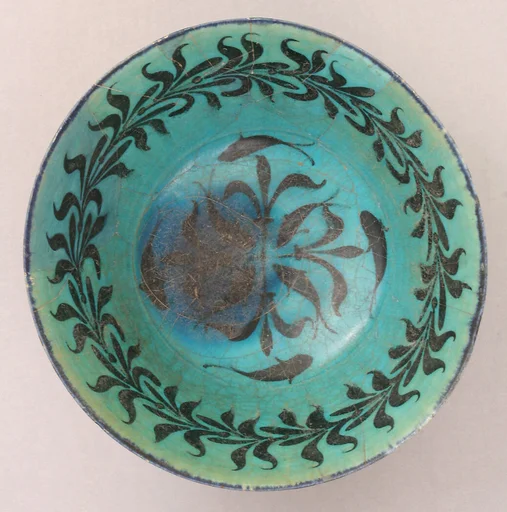 Bowl with Scrolls and Fishes