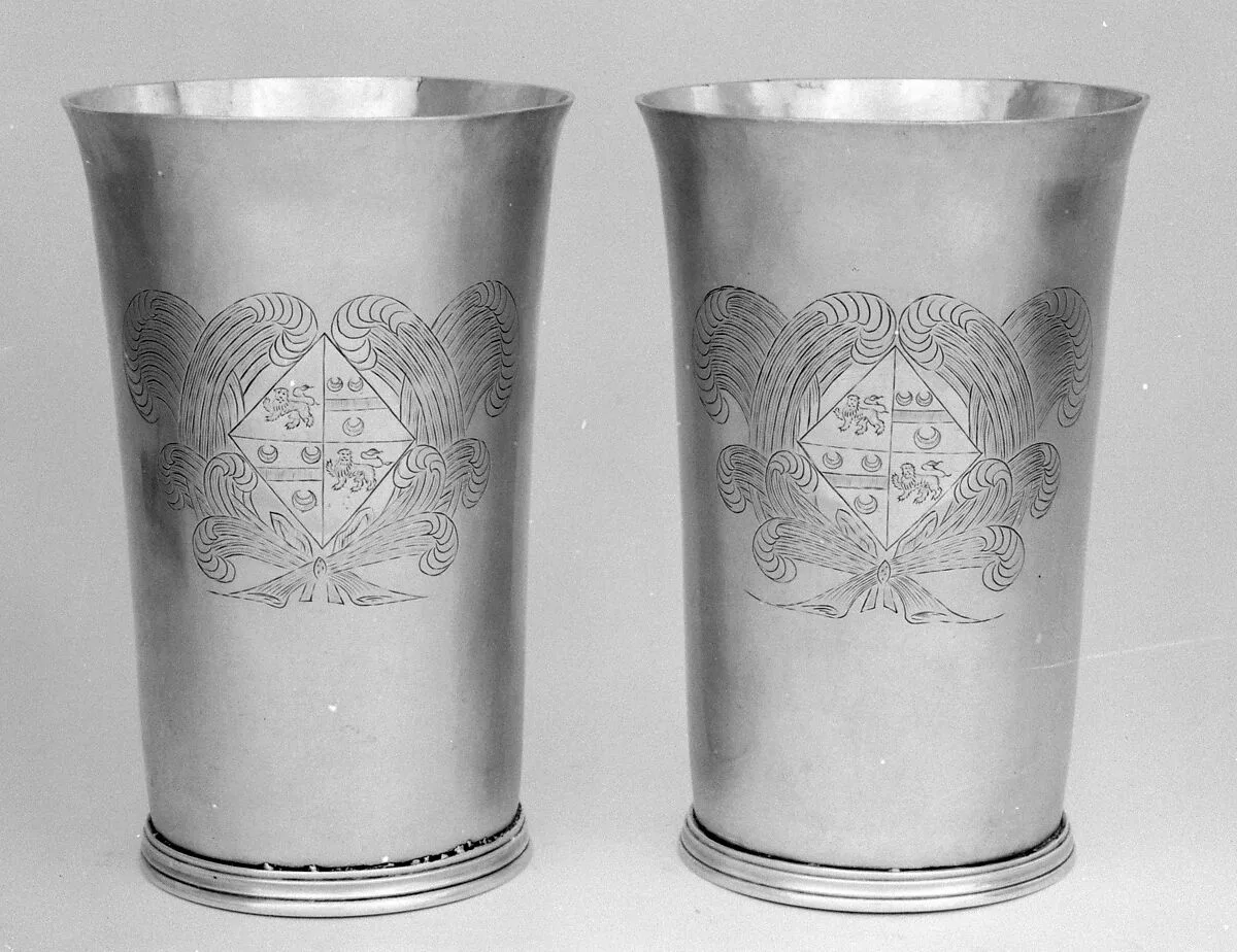 Pair of beakers — E. G., London