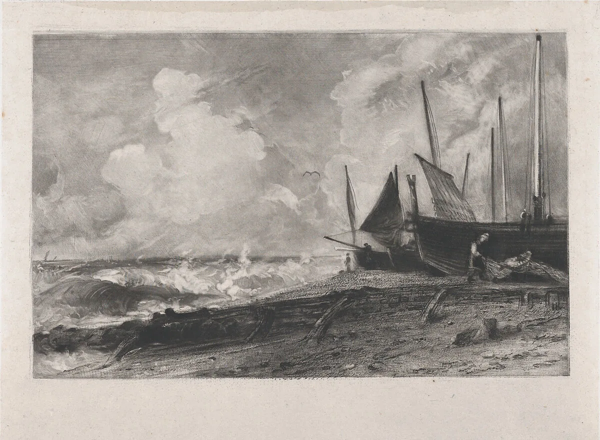 A Sea Beach — David Lucas|John Constable
