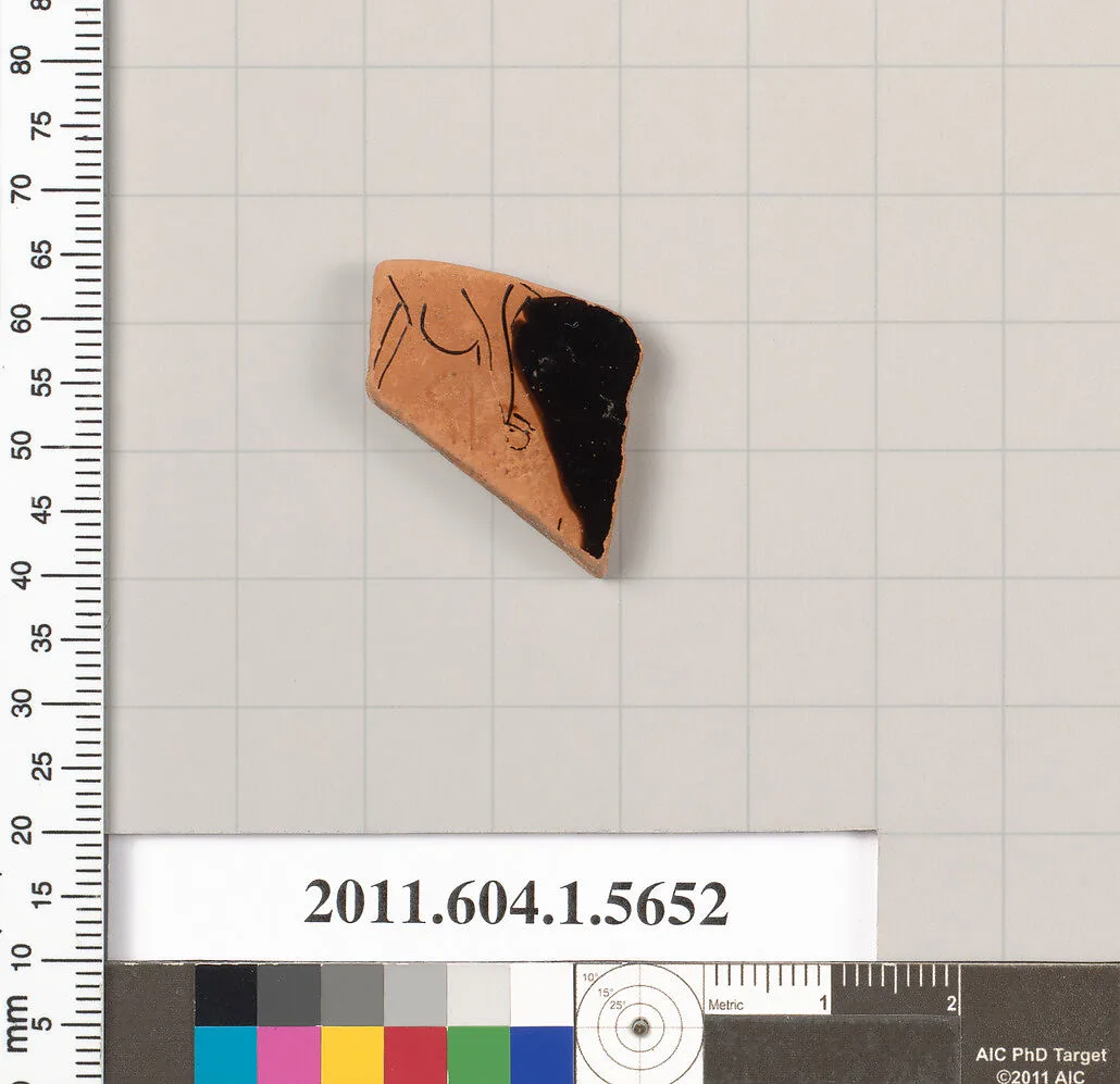 Terracotta fragment of a kylix (drinking cup) — Unknown