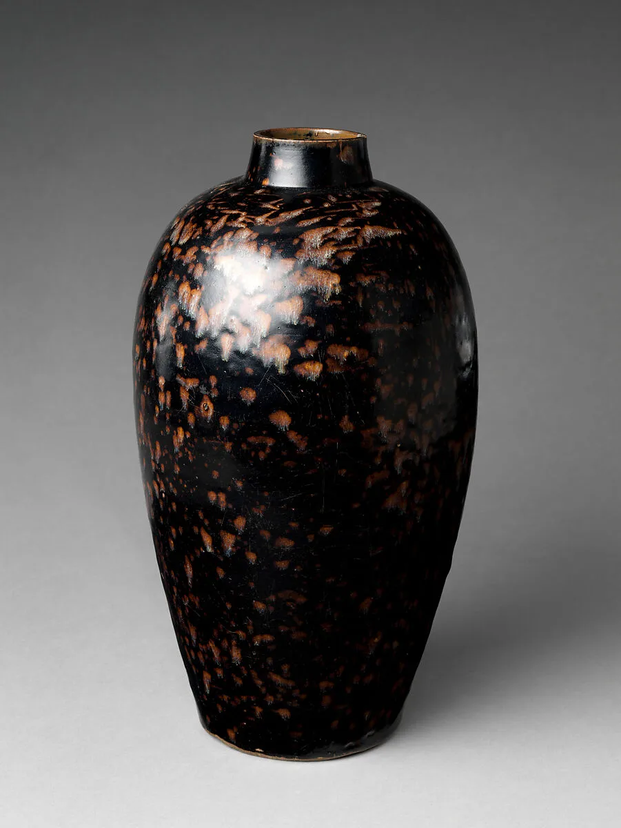 中國 元 吉州窰玳瑁釉梅瓶|Bottle in Meiping Shape with “Tortoiseshell” Glaze — Unknown