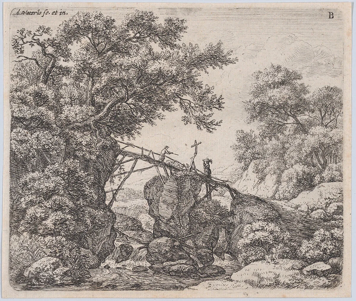 The Small Sloping Bridge — Anthonie Waterloo