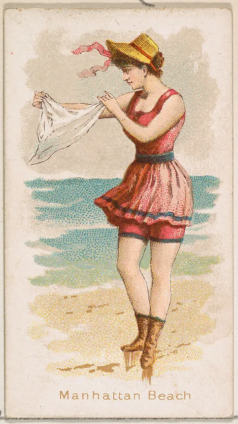 Manhattan Beach, from the Fancy Bathers series (N187) issued by Wm. S. Kimball & Co. — William S. Kimball & Company