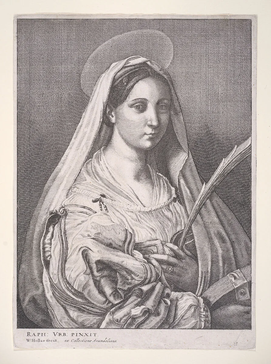 St. Catherine of Alexandria — Raphael (Raffaello Sanzio or Santi)|Wenceslaus Hollar