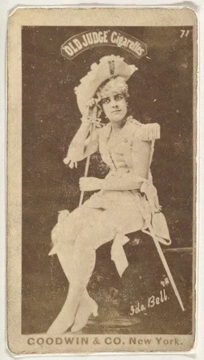 Ida Bell, from the Actors and Actresses series (N171) for Old Judge Cigarettes