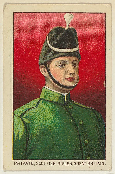 Private, Scottish Rifles, Great Britain, from the Military series (T79) issued by the American Tobacco Company — American Tobacco Company