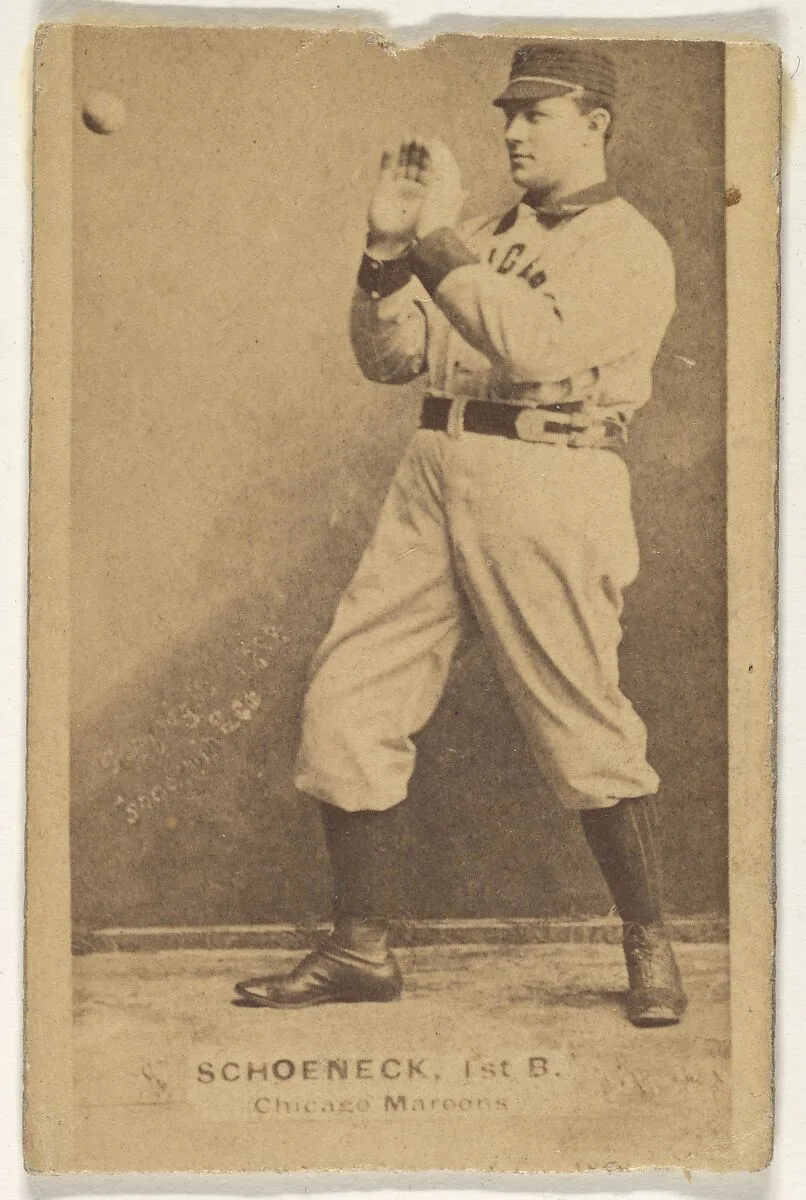 Schoeneck, 1st Base, Chicago, from the Old Judge series (N172) for Old Judge Cigarettes — Goodwin & Company