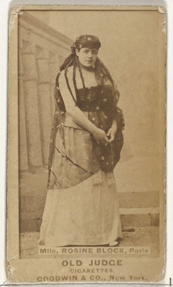 Mlle. Rosine Block, Paris, from the Actors and Actresses series (N171) for Old Judge Cigarettes — Goodwin & Company