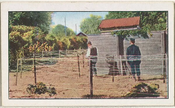 Card No. 180, Denmark Prepares for War, from the World War I Scenes series (T121) issued by Sweet Caporal Cigarettes — American Tobacco Company|Underwood & Underwood