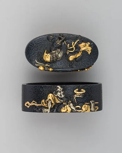 Sword-Hilt Collar and Pommel (Fuchigashira)