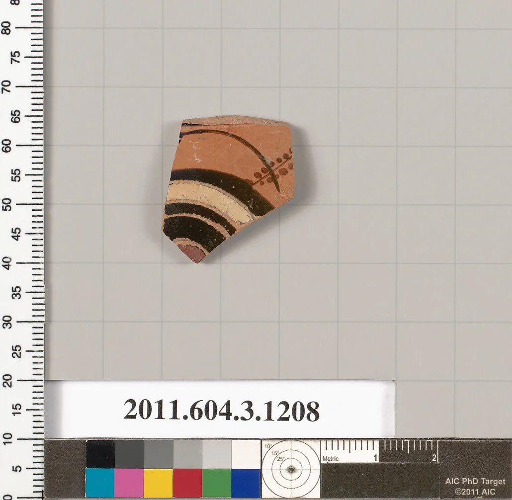 Terracotta fragment of a mastoid (drinking cup with narrow base) — Unknown