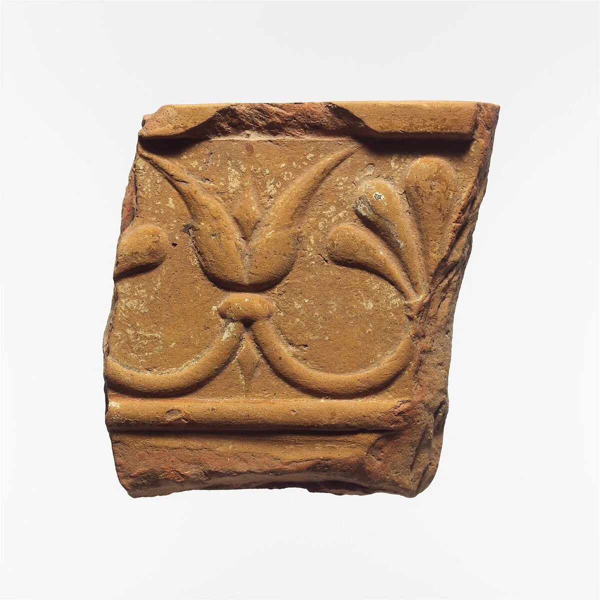 Fragment of a terracotta architectural tile — Unknown