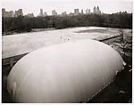 [Renovations at the Metropolitan Museum as seen from the roof]