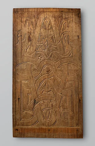 Incised Wooden Door