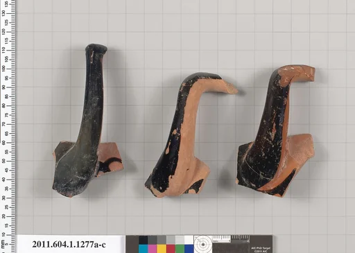 Terracotta fragments of kylikes (drinking cups)