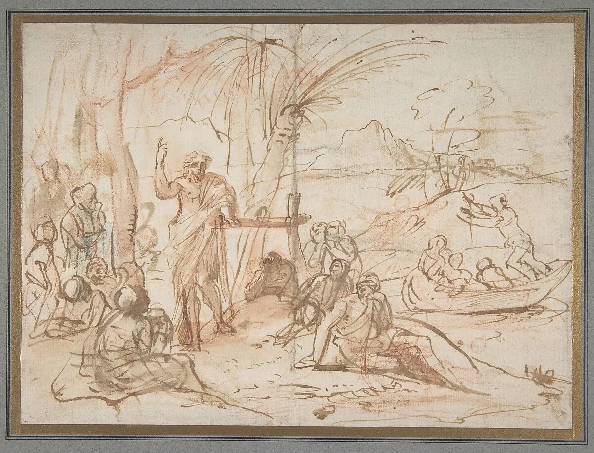 Saint John the Baptist Preaching. — Pier Francesco Mola