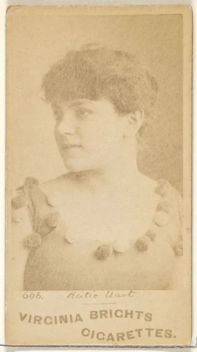 Card 606, Katie Uart, Corsair Co., from the Actors and Actresses series (N45, Type 1) for Virginia Brights Cigarettes