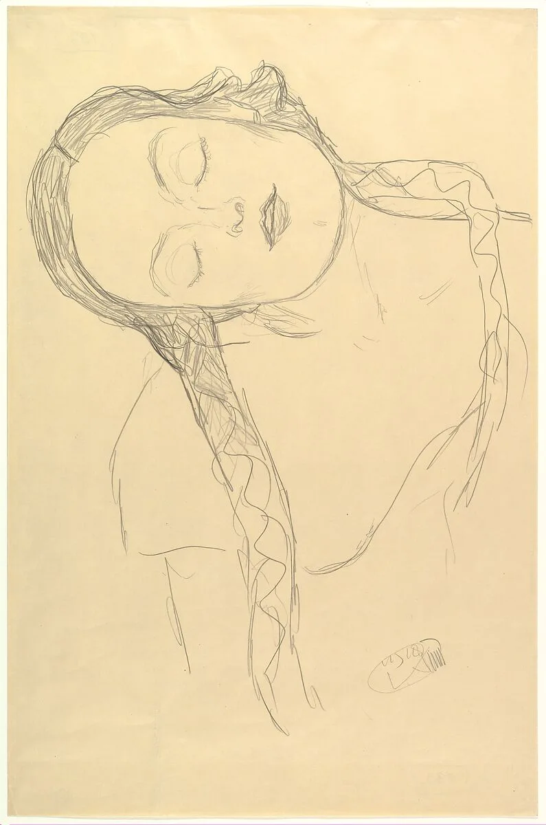 Half-figure of a Young Woman — Gustav Klimt