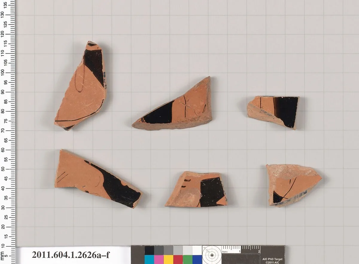 Terracotta fragments of kylikes (drinking cups) — Unknown