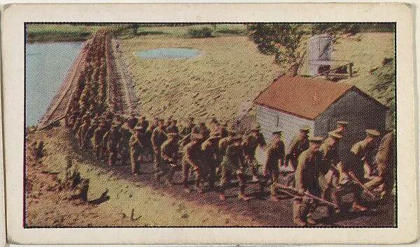 Card No. 148, Canadian Troops on Way to Embark to Help Allies, from the World War I Scenes series (T121) issued by Sweet Caporal Cigarettes — American Tobacco Company|Underwood & Underwood