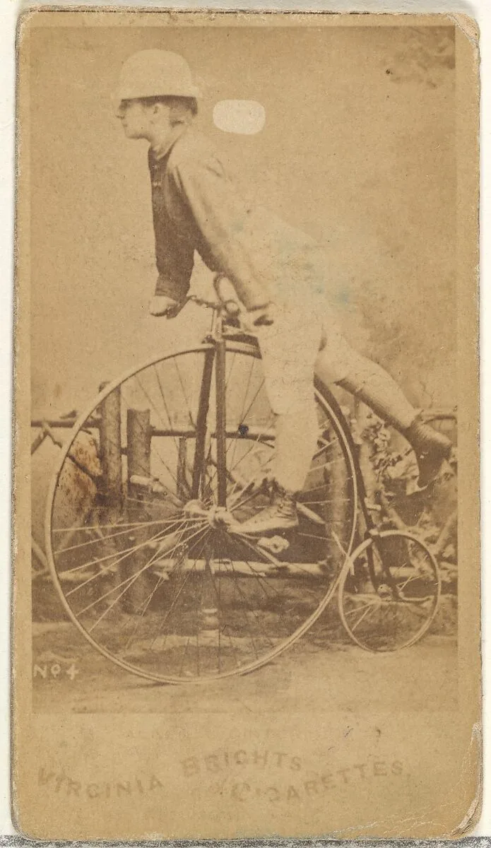 Card 4, from the Girl Cyclists series (N49) for Virginia Brights Cigarettes — Allen & Ginter