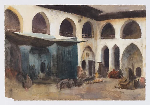 Courtyard Scene, Cairo