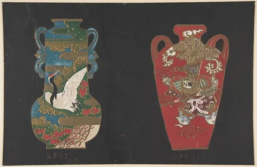 European porcelain designs in Japanese style