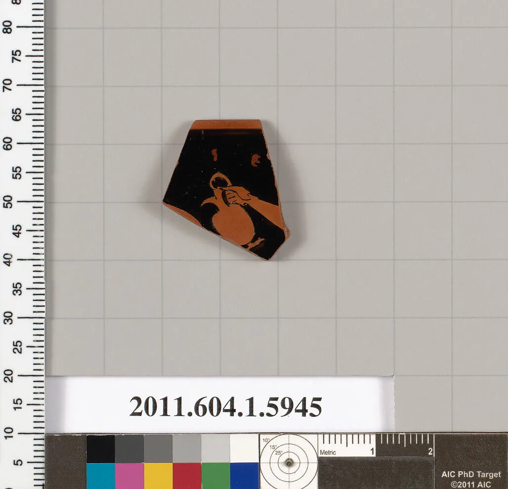 Terracotta rim fragment of a kylix (drinking cup) — Skythes